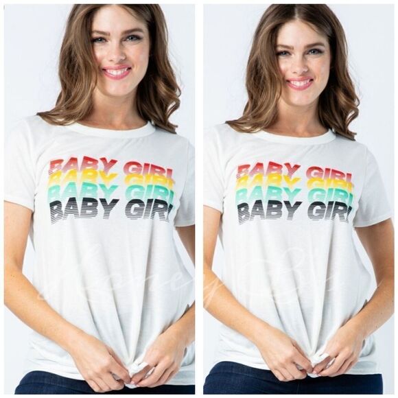 Tops - Baby girl graphic tee's